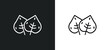 linden leaf outline icon in white and black colors. linden leaf flat vector icon from nature collection for web, mobile apps and ui.