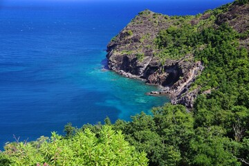 Canvas Print - Guadeloupe - Les Saintes islands. Terre de Haut island beautiful landscape.