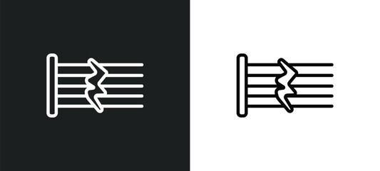 Wall Mural - quarter note rest outline icon in white and black colors. quarter note rest flat vector icon from music and media collection for web, mobile apps and ui.
