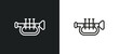 cornet outline icon in white and black colors. cornet flat vector icon from music collection for web, mobile apps and ui.