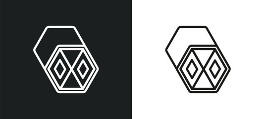 Poster - abstract outline icon in white and black colors. abstract flat vector icon from miscellaneous collection for web, mobile apps and ui.