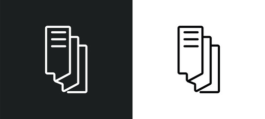 Poster - flyer outline icon in white and black colors. flyer flat vector icon from marketing collection for web, mobile apps and ui.