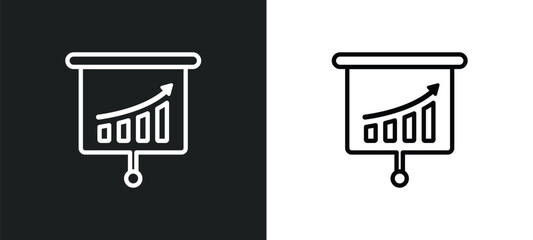 Poster - performance outline icon in white and black colors. performance flat vector icon from marketing collection for web, mobile apps and ui.