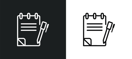 Poster - wills and trusts outline icon in white and black colors. wills and trusts flat vector icon from law 