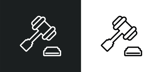 court outline icon in white and black colors. court flat vector icon from law and justice collection for web, mobile apps and ui.