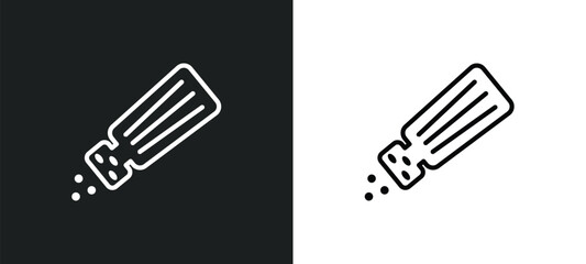 Wall Mural - seasoning outline icon in white and black colors. seasoning flat vector icon from kitchen collection for web, mobile apps and ui.