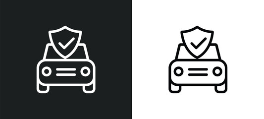 Poster - repair outline icon in white and black colors. repair flat vector icon from insurance collection for web, mobile apps and ui.