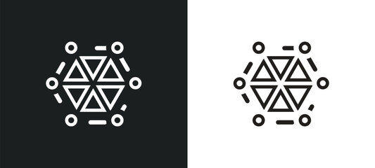 cobweb outline icon in white and black colors. cobweb flat vector icon from infographics collection for web, mobile apps and ui.