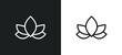 chakra outline icon in white and black colors. chakra flat vector icon from india collection for web, mobile apps and ui.