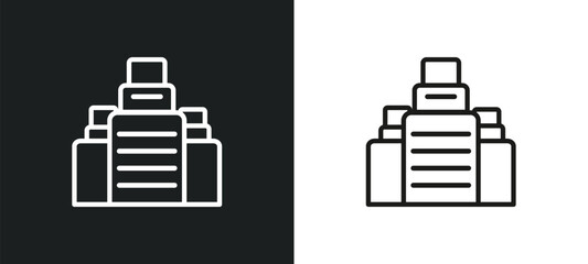 Poster - company structure outline icon in white and black colors. company structure flat vector icon from human resources collection for web, mobile apps and ui.