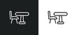 © Digital Bazaar - lounge outline icon in white and black colors. lounge flat vector icon from hotel and restaurant collection for web, mobile apps and ui.
