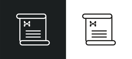 Poster - report outline icon in white and black colors. report flat vector icon from history collection for web, mobile apps and ui.