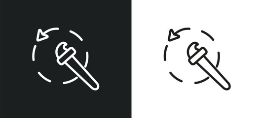 Poster - tool outline icon in white and black colors. tool flat vector icon from history collection for web, mobile apps and ui.