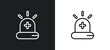 emergency outline icon in white and black colors. emergency flat vector icon from health and medical collection for web, mobile apps and ui.