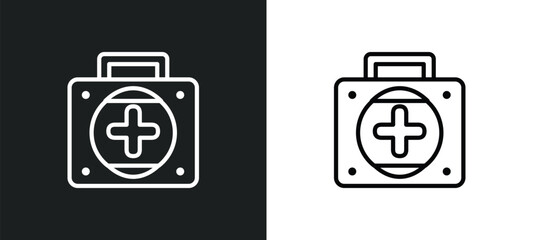Poster - health care outline icon in white and black colors. health care flat vector icon from health and medical collection for web, mobile apps and ui.