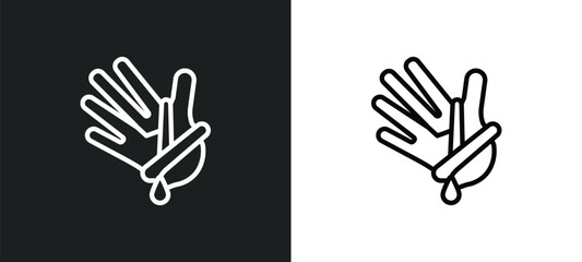 Poster - injury outline icon in white and black colors. injury flat vector icon from health and medical collection for web, mobile apps and ui.