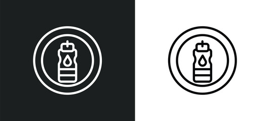 Poster - hydratation outline icon in white and black colors. hydratation flat vector icon from gymandfitness 