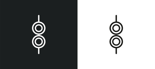 Poster - center alignment outline icon in white and black colors. center alignment flat vector icon from geometric figure collection for web, mobile apps and ui.