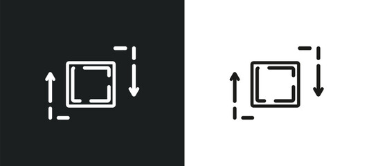 Poster - transform outline icon in white and black colors. transform flat vector icon from geometric figure collection for web, mobile apps and ui.