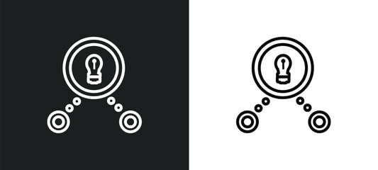 Poster - collaborative idea outline icon in white and black colors. collaborative idea flat vector icon from general collection for web, mobile apps and ui.