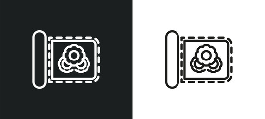 Poster - prototyping outline icon in white and black colors. prototyping flat vector icon from general collection for web, mobile apps and ui.