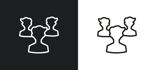Poster - project team outline icon in white and black colors. project team flat vector icon from general collection for web, mobile apps and ui.