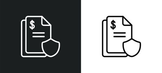 Poster - penalty outline icon in white and black colors. penalty flat vector icon from gdpr collection for we