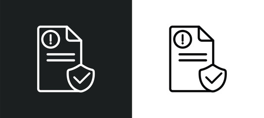 Poster - complaint outline icon in white and black colors. complaint flat vector icon from gdpr collection for web, mobile apps and ui.