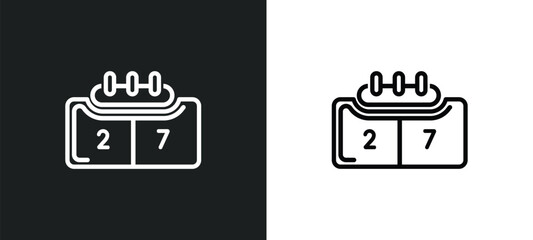 Poster - scores outline icon in white and black colors. scores flat vector icon from gaming collection for web, mobile apps and ui.