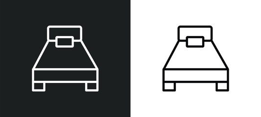 Poster - single outline icon in white and black colors. single flat vector icon from furniture and household collection for web, mobile apps and ui.