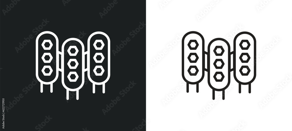 room divider outline icon in white and black colors. room divider flat ...