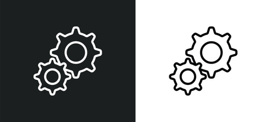 Poster - ting outline icon in white and black colors. ting flat vector icon from ethics collection for web, mobile apps and ui.