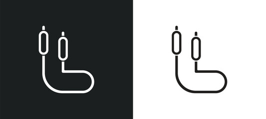 Poster - jump outline icon in white and black colors. jump flat vector icon from entertainment collection for web, mobile apps and ui.