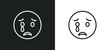 cry emoji outline icon in white and black colors. cry emoji flat vector icon from emoji collection for web, mobile apps and ui.