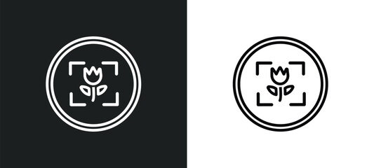Poster - ro outline icon in white and black colors. ro flat vector icon from electronic stuff fill collection for web, mobile apps and ui.