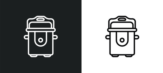 crock-pot outline icon in white and black colors. crock-pot flat vector icon from electronic devices collection for web, mobile apps and ui.