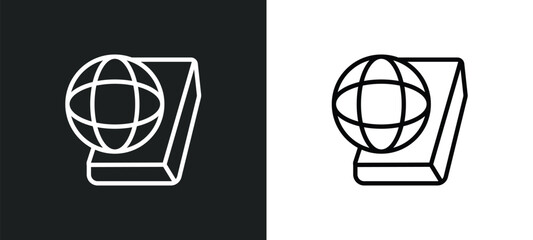 Poster - browsing outline icon in white and black colors. browsing flat vector icon from literature collection for web, mobile apps and ui.