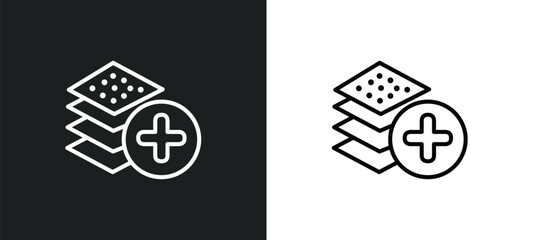 Poster - arrange outline icon in white and black colors. arrange flat vector icon from education collection for web, mobile apps and ui.