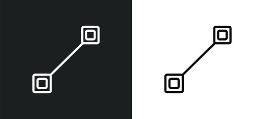 Poster - line tool outline icon in white and black colors. line tool flat vector icon from edit tools collection for web, mobile apps and ui.