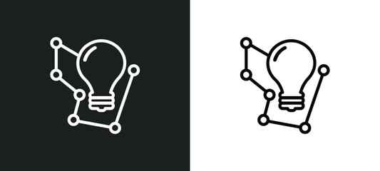Poster - learning outline icon in white and black colors. learning flat vector icon from education collection for web, mobile apps and ui.