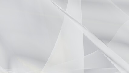 Fototapete - Abstract white background with smooth lines in 3d rendering for posters concept