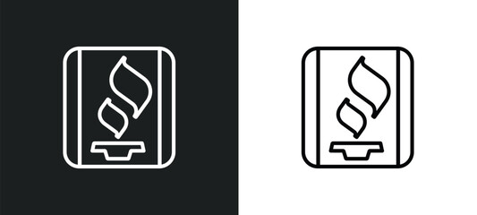 Wall Mural - bbb outline icon in white and black colors. bbb flat vector icon from payment collection for web, mobile apps and ui.