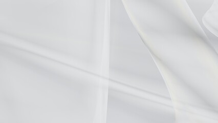 Fototapete - Abstract white background with smooth lines in 3d rendering for posters concept