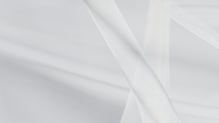 Fototapete - Abstract white background with smooth lines in 3d rendering for posters concept
