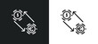 © Digital Bazaar - exchange outline icon in white and black colors. exchange flat vector icon from digital economy collection for web, mobile apps and ui.