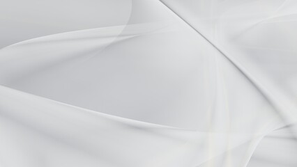 Fototapete - Abstract white background with smooth lines in 3d rendering for posters concept