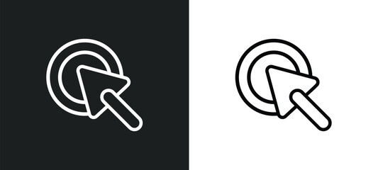 Wall Mural - select outline icon in white and black colors. select flat vector icon from cursor collection for web, mobile apps and ui.