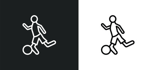 Wall Mural - brazil soccer player outline icon in white and black colors. brazil soccer player flat vector icon from culture collection for web, mobile apps and ui.