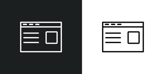 Poster - prototype outline icon in white and black colors. prototype flat vector icon from crowdfunding collection for web, mobile apps and ui.