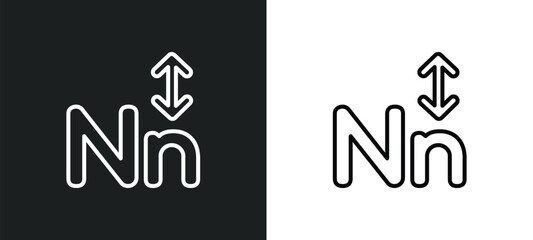 Poster - typography outline icon in white and black colors. typography flat vector icon from creative pocess collection for web, mobile apps and ui.